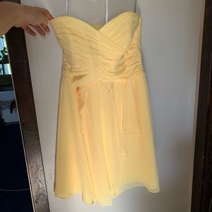 David bridal dress canary yellow